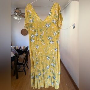 Old Navy Floral Yellow Dress